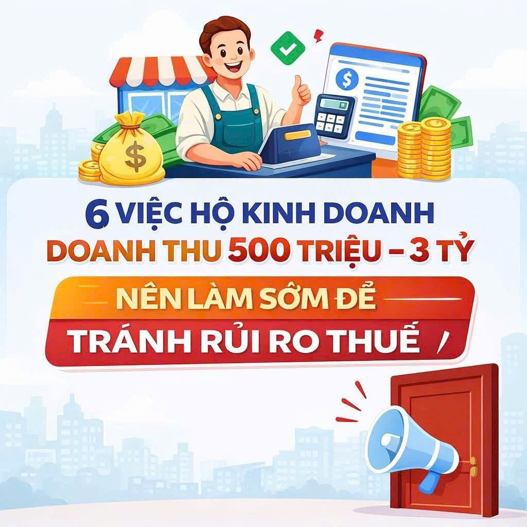 DOANH THU HỘ KINH DOANH 500 TRIỆU – 3 TỶ: 6 VIỆC NÊN LÀM SỚM ĐỂ TRÁNH RỦI RO THUẾ - Tin tức Hệ sinh thái IAM