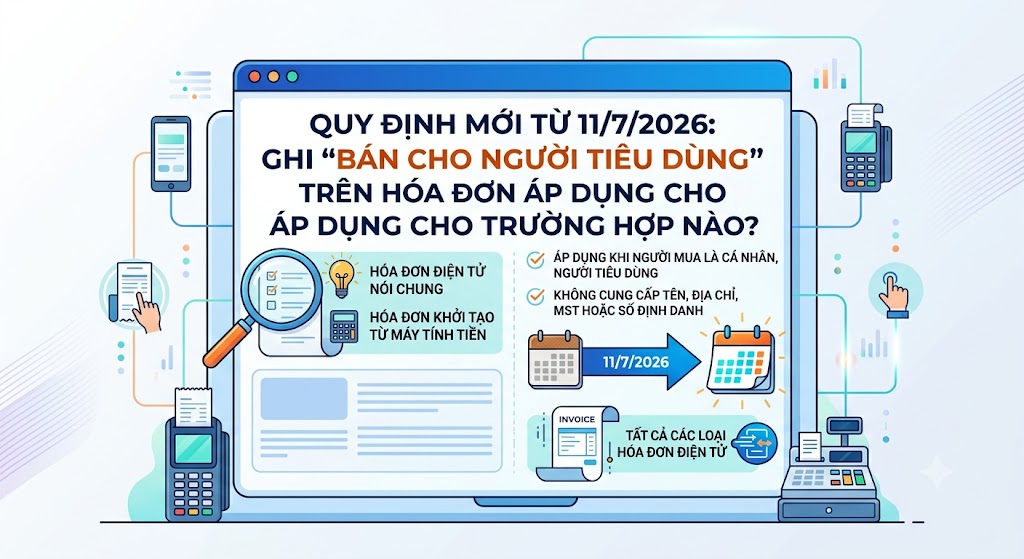 Quy Định Mới Từ 11/7/2026: Ghi "Bán Cho Người Tiêu Dùng" Trên Hóa Đơn Áp Dụng Cho Trường Hợp Nào?