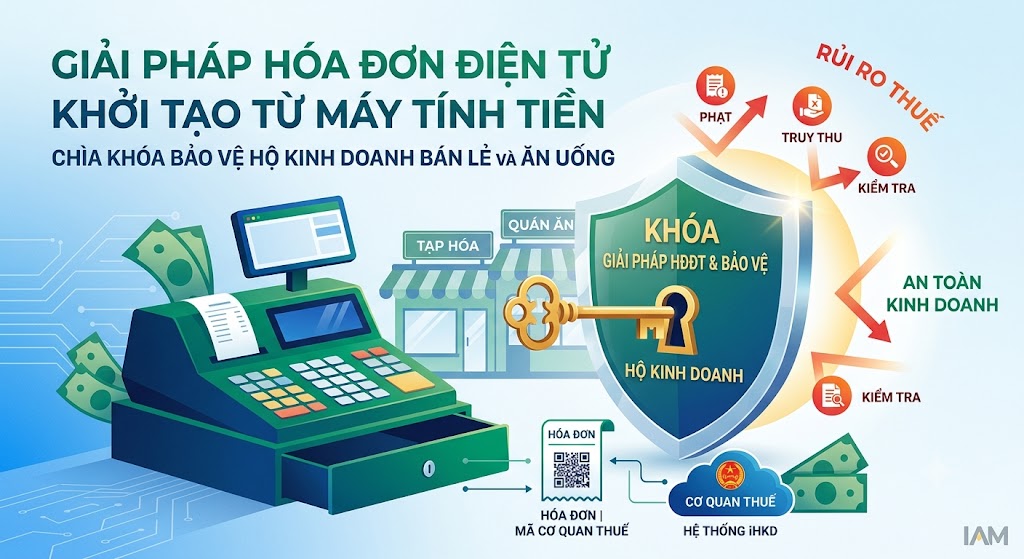 GIẢI PHÁP HÓA ĐƠN ĐIỆN TỬ KHỞI TẠO TỪ MÁY TÍNH TIỀN: CHÌA KHÓA BẢO VỆ HỘ KINH DOANH BÁN LẺ VÀ ĂN UỐNG TRƯỚC RỦI RO THUẾ