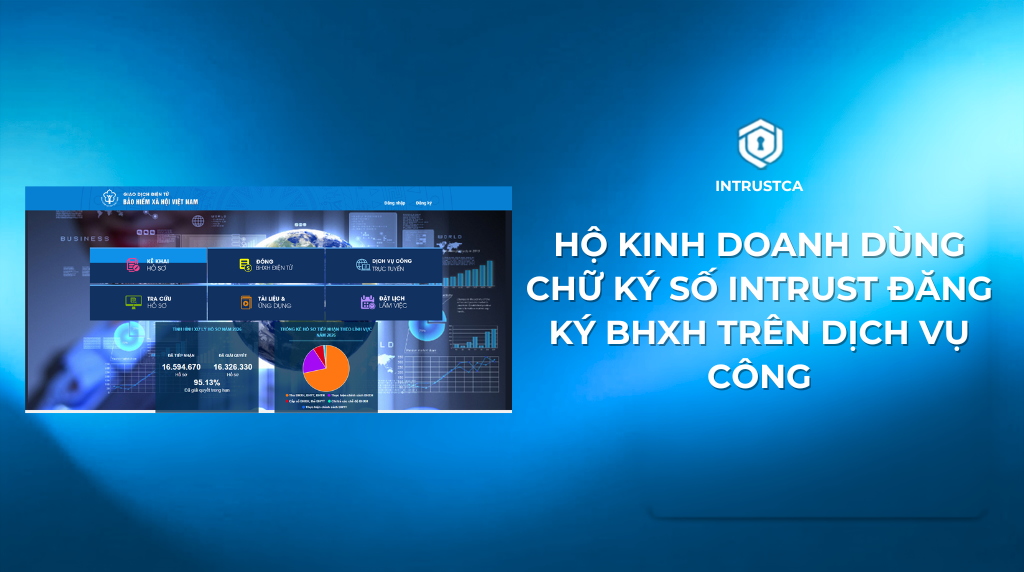 Hộ kinh doanh dùng chữ ký số Intrust đăng ký BHXH trên dịch vụ công