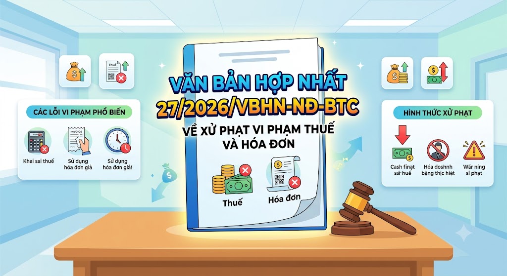 Tìm Hiểu Văn Bản Hợp Nhất Số 27/2026/VBHN-NĐ-BTC Về Xử Phạt Vi Phạm Thuế Và Hóa Đơn