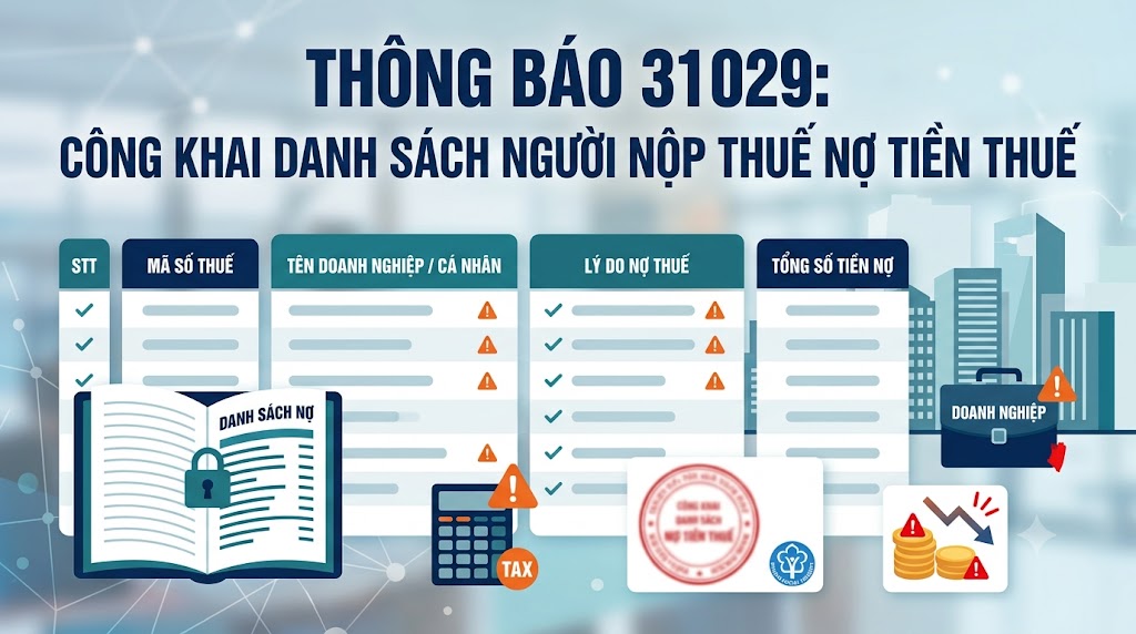 Thông Báo 31029: Công Khai Danh Sách Người Nộp Thuế Nợ Tiền Thuế